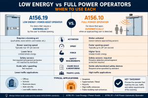 Automatic Door Operators 101: Low Energy vs Full Power